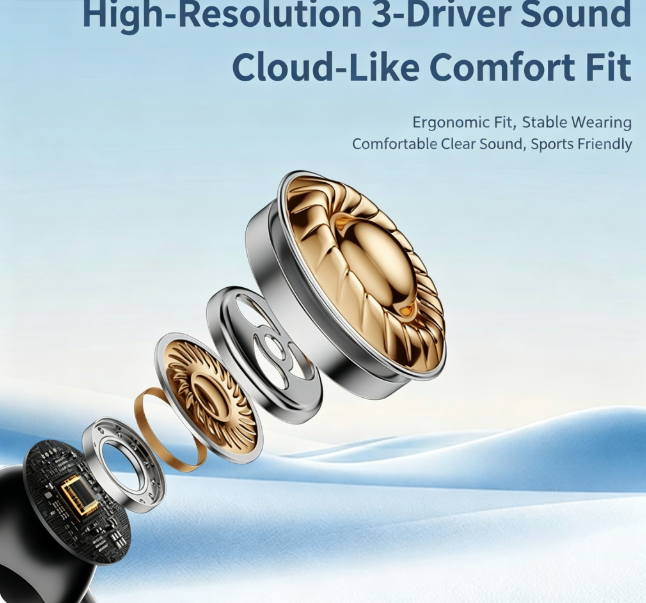 Y8 Bluetooth 6.0 Wireless Heavy Bass Earbuds ENC Noise Cancelling In Ear Headphones,Cream