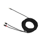 3.5mm Audio Plug to 2RCA Gold Plated Microphone for Mobile Phone 10M