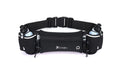 Hydration Running Belt with 2 Water Bottles and Phone Pouch for Marathon Hiking - Black
