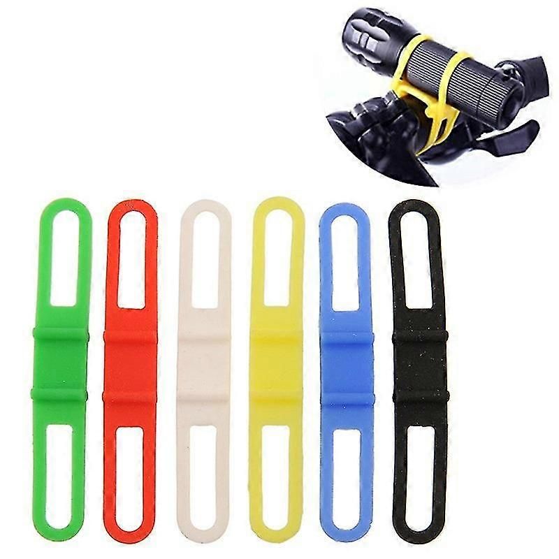 2pcs Bicycle Silicone Band High Stretch Silicone Straps Bicycle Fixing Straps - Black