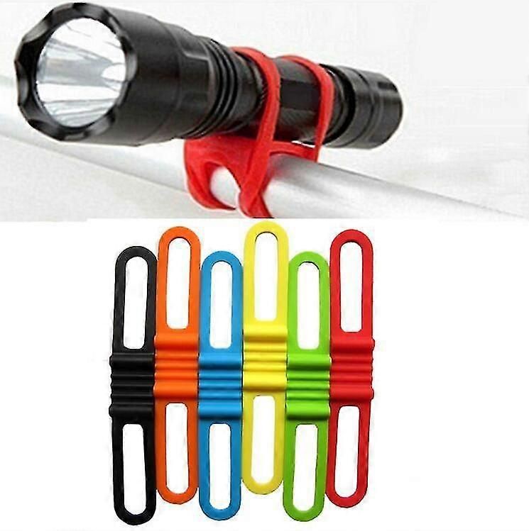 2pcs Bicycle Silicone Band High Stretch Silicone Straps Bicycle Fixing Straps - Black