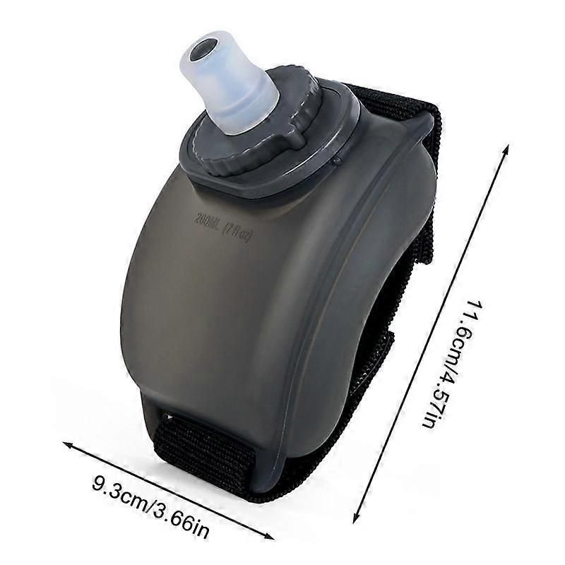 Water Bottle Wearable Hands-free Silicone Wrist Water Bottle Leakproof Running Sports Wrist Water Bottles For Running Accessory - White