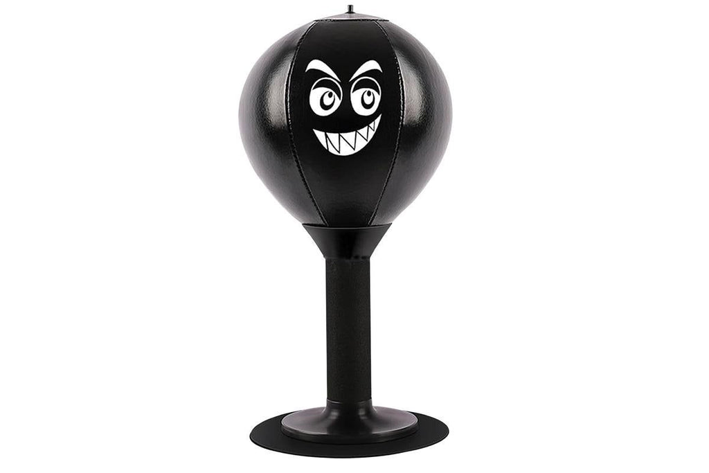 Desk Punching Bag Desktop Toy with Strong Suction Cup Fun Punch Desktop Game-Black