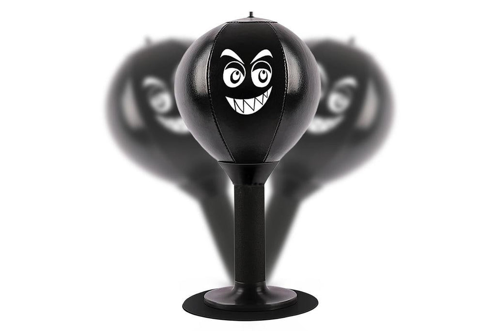 Desk Punching Bag Desktop Toy with Strong Suction Cup Fun Punch Desktop Game-Black