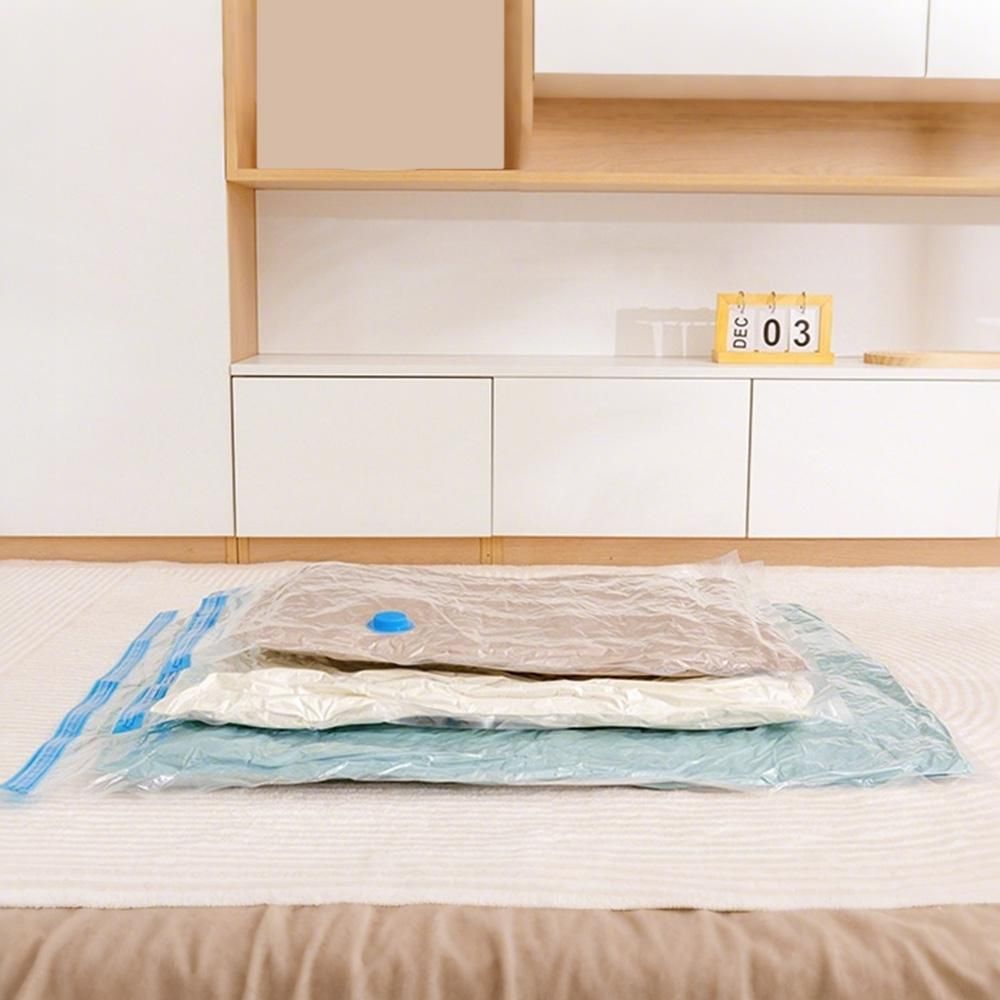 8 Pack Vacuum Storage Bags Space Saver Bags for Clothes Blankets with Valve - S