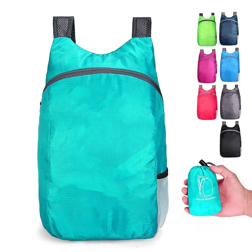 Ultralight Foldable Waterproof Backpack Camping Backpack Wear-resistant for Outdoor Activities Hiking Daypack,Packable Backpack for Travel -Lake Blue