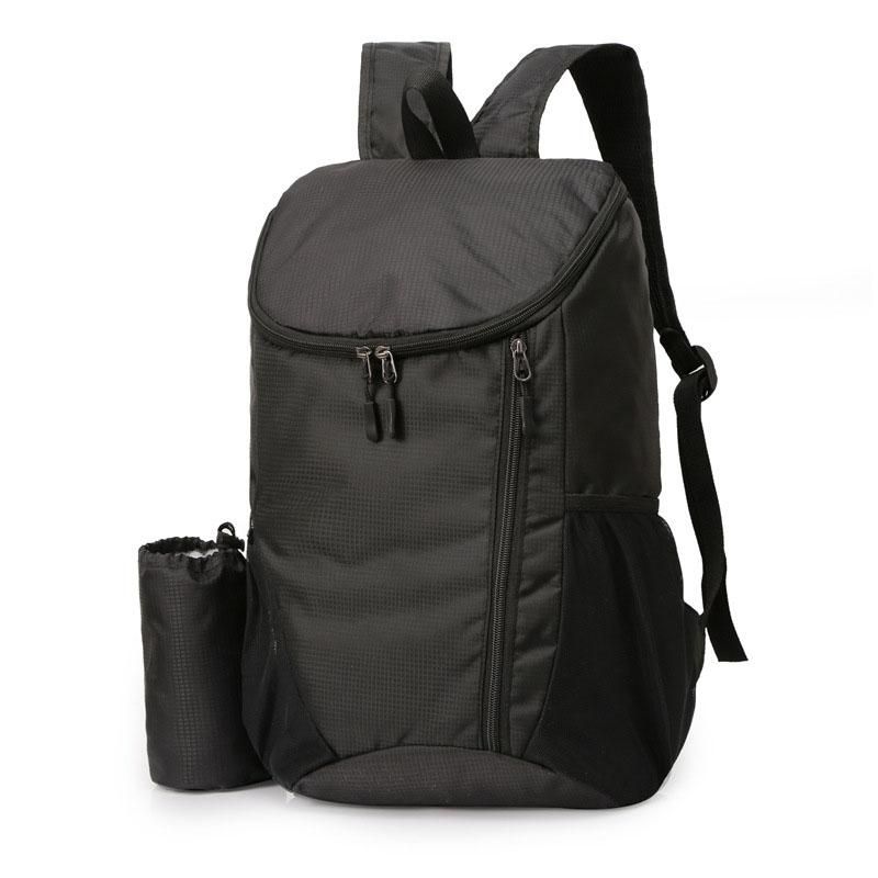 Sports Backpack Foldable Water Resistant Lightweight Bag for Camping Hiking Travel-Black
