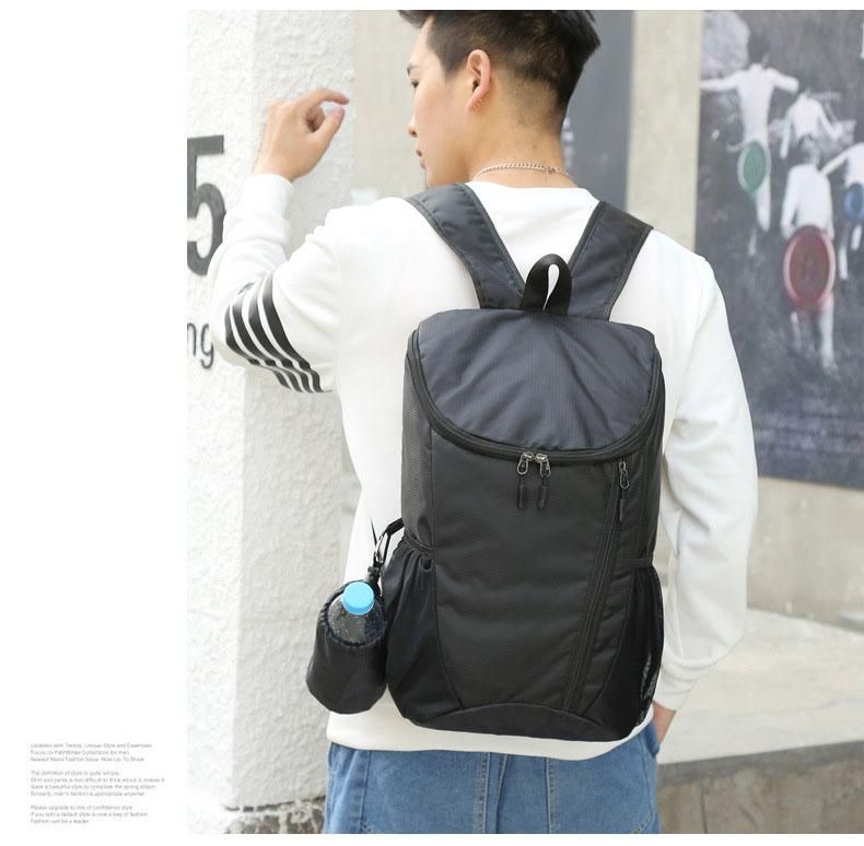 Sports Backpack Foldable Water Resistant Lightweight Bag for Camping Hiking Travel-Grey