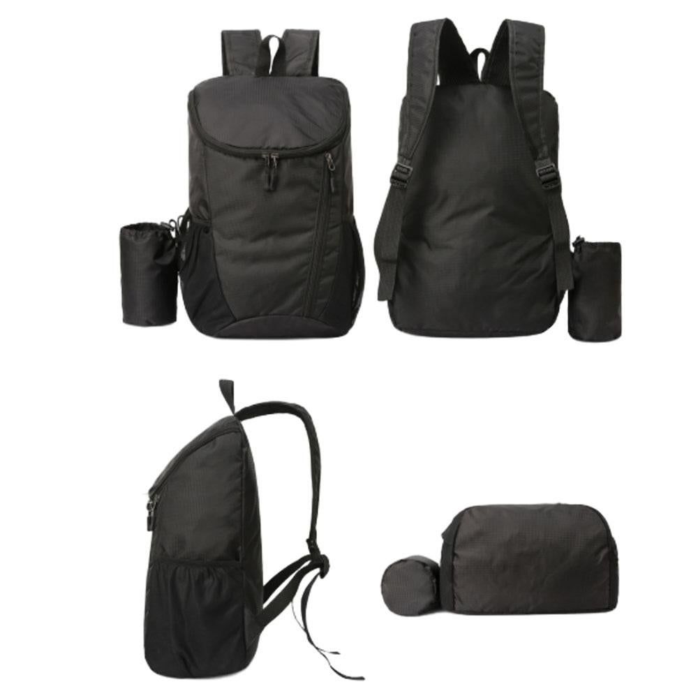 Sports Backpack Foldable Water Resistant Lightweight Bag for Camping Hiking Travel-Grey
