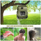 20L Camp Shower Bag Solar Heat Water Pipe Portable Camping Hiking Travel Outdoor - Black