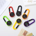 24 Pcs Compass Carabiners Clip-on Self Locking Keychains for Outdoor Hiking Camping