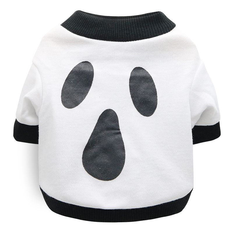 DROOLING DOG Pet Dog Cat Clothes Cotton T Shirt White (mask) M Size: M; Neck (cm): 28-32; Bust (cm): 38-44; Back length (cm): 26-30; Recommended pet weight (kg): 4.5 - 7.0