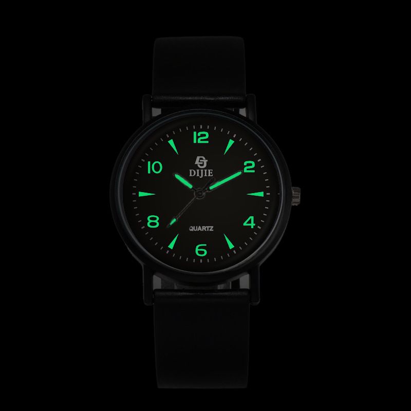 Di Jie Korean Style Quartz Watch 40mm Round Dial PVC large white triangle