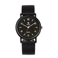 Di Jie Korean Style Quartz Watch 40mm Round Dial PVC Triangle small size Black