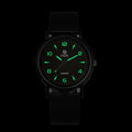 Di Jie Korean Style Quartz Watch 40mm Round Dial Luminous PVC Triangle small size Black
