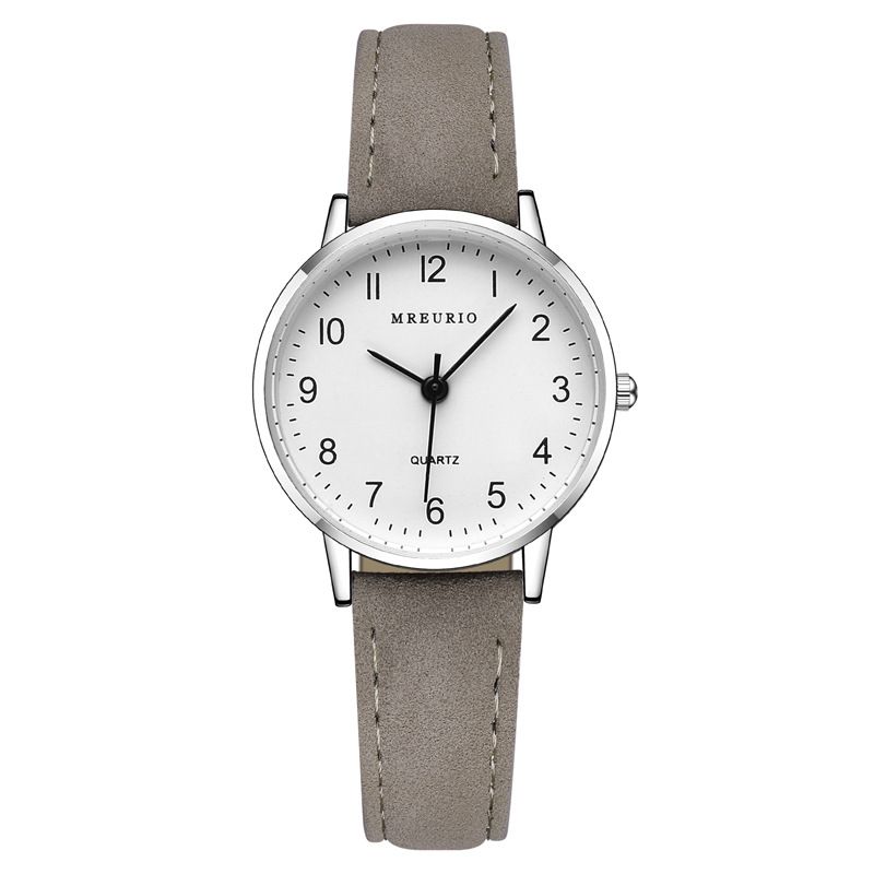 MREURIO Men's Quartz Watch 38mm Mineral Glass Women's gray belt