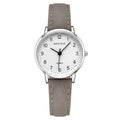MREURIO Men's Quartz Watch 38mm Mineral Glass Women's gray belt