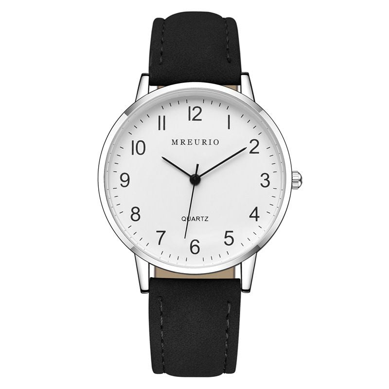 MREURIO Men's Quartz Watch 38mm Mineral Glass Women's gray belt