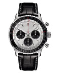 Men Quartz Watch Leather Strap Chronograph 43mm 9