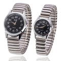 Quartz Watch Stainless Steel Elastic Band 38mm Silver Black large