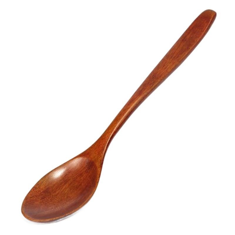 Wooden Spoon Create Credit Long Handle [beech thickened varnish] diamond-shaped thickened small wooden spoon 19*3.5 cm