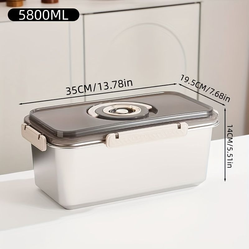 Beige 5800ml food container, vacuum seal container, large capacity food storage, fresh keep container, kitchen storage, meal prep container, vacuum seal food storage, Australian kitchen