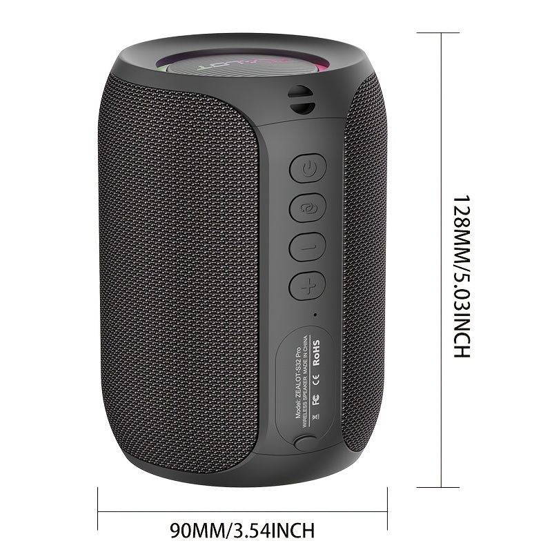 Portable Bluetooth Speaker Compact Speaker High-Quality Sound Long Battery Life - Blue - Size 90-93-128mm