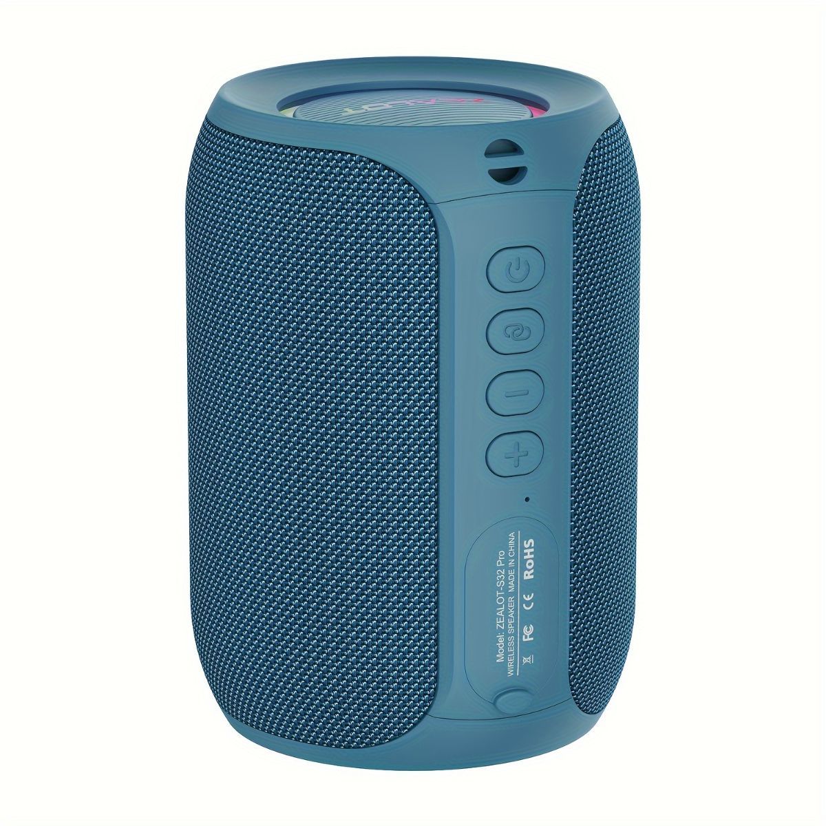 Portable Bluetooth Speaker Compact Speaker High-Quality Sound Long Battery Life - Blue - Size 90-93-128mm