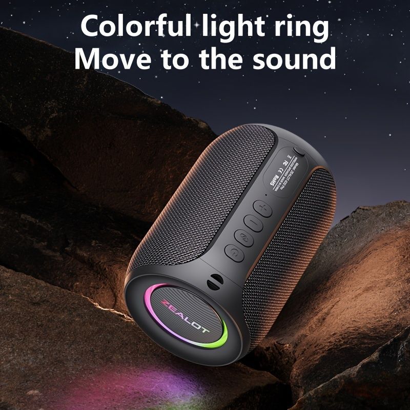 Portable Bluetooth Speaker Compact Speaker High-Quality Sound Long Battery Life - Blue - Size 90-93-128mm