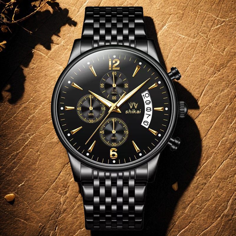 Men'S Watch Business Watch Sports Watch Multifunctional Watch Quartz Watch - Gold - Size Man
