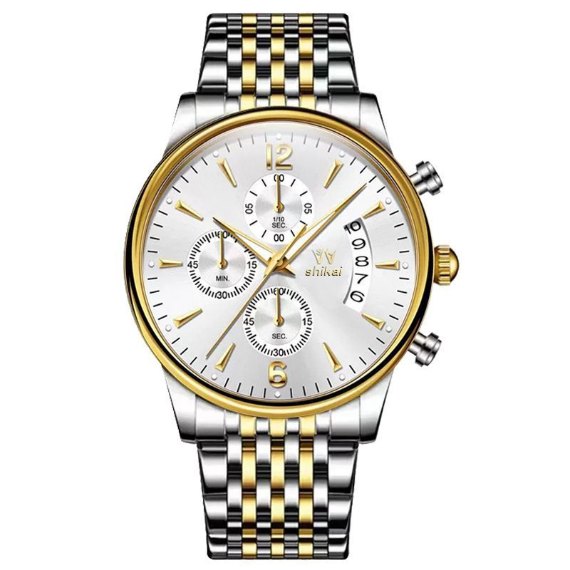 Men'S Watch Business Watch Sports Watch Multifunctional Watch Quartz Watch - Silver - Size Man
