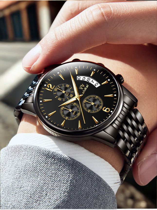 Men'S Watch Business Watch Sports Watch Multifunctional Watch Quartz Watch - Silver - Size Man