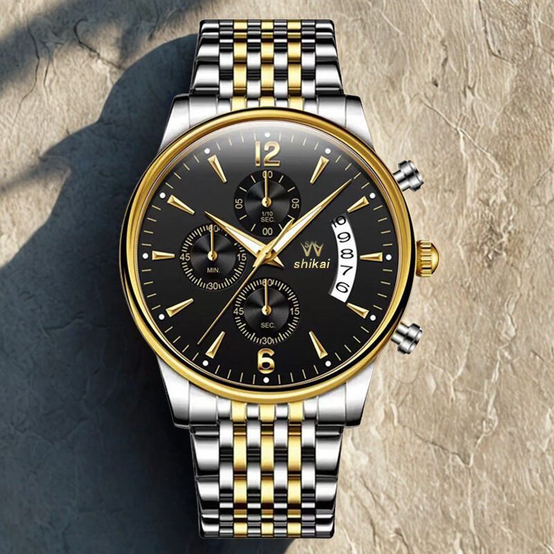Men'S Watch Business Watch Sports Watch Multifunctional Watch Quartz Watch - Silver - Size Man