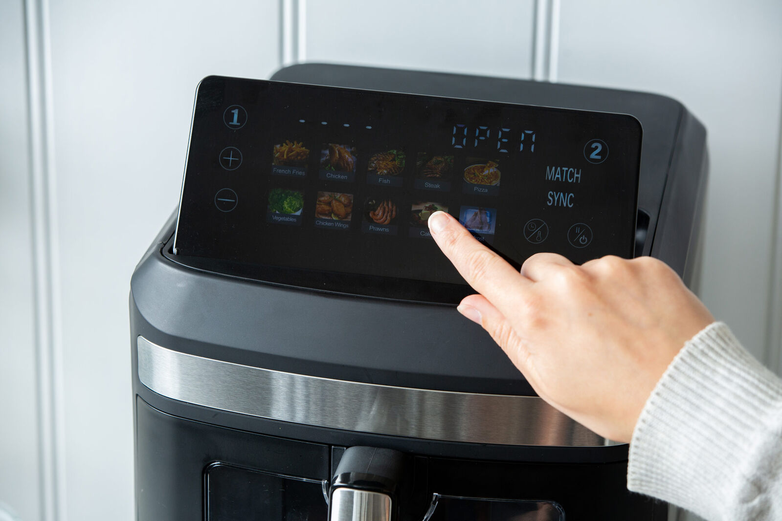 13L Dual Zone 2300W Double Stack Air Fryer with Foldable Top Display