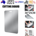 Cutting Board Double-Sided Stainless Steel Chopping Boards for Kitchen Camping 36x25cm