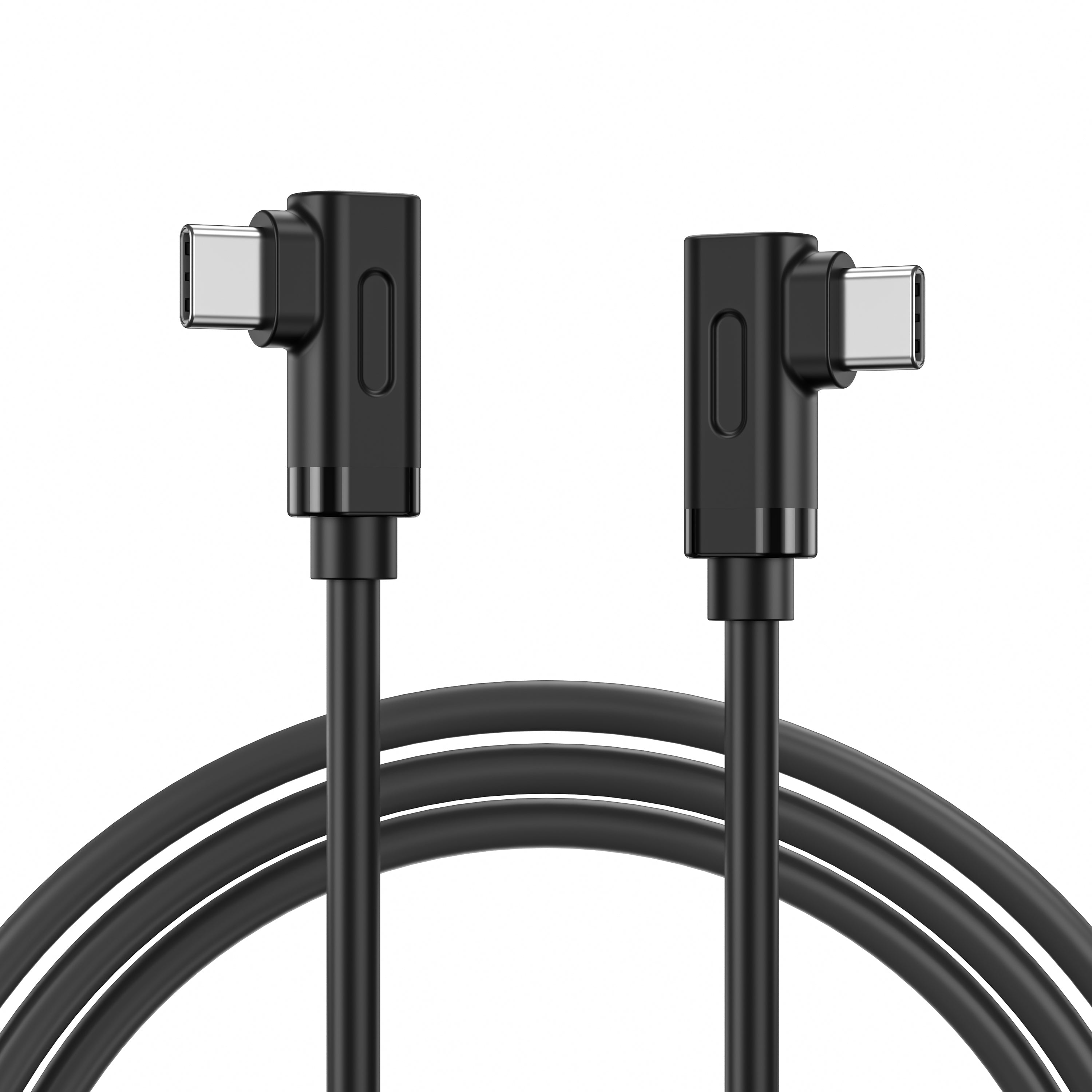 BENFEI 429BK-1M Right Angle USB C Cable 90-Degree, USB 2.0 Type C Charger Cable 3A Fast Charging, Nylon Braided USB-C to USB-C Cord