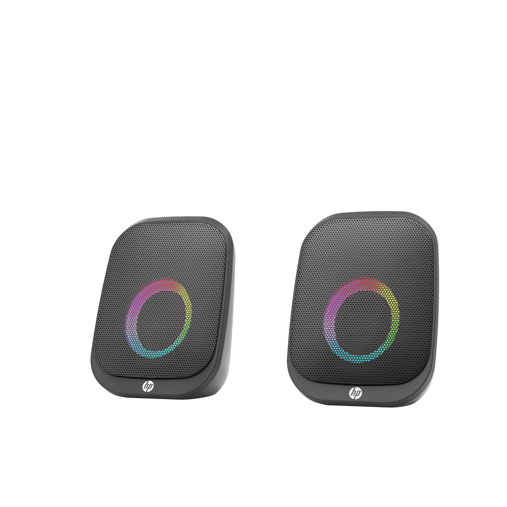 HP DHS-2113 Wired Bluetooth Speaker Portable USB AUX LED Stereo Sound Black