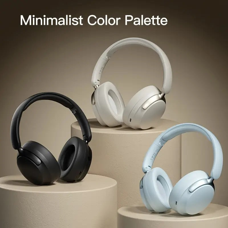JR SY-T7 Bluetooth 5.4 Over-Ear Headset Wireless Headphones with Noise Cancelling Mic (Beige)