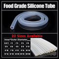 Food Grade Transparent Silicone Rubber Tube Hose Pipe Clear Beer Milk Soft 1M - 8*11mm