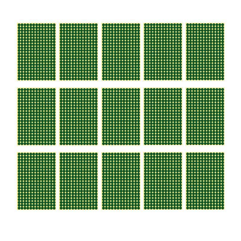 8/13/25/50mm Colour Sticker Dots Adhesive Round Labels Circular Scrapbooking Green - 25mm 40 Dots - 1 Sheet