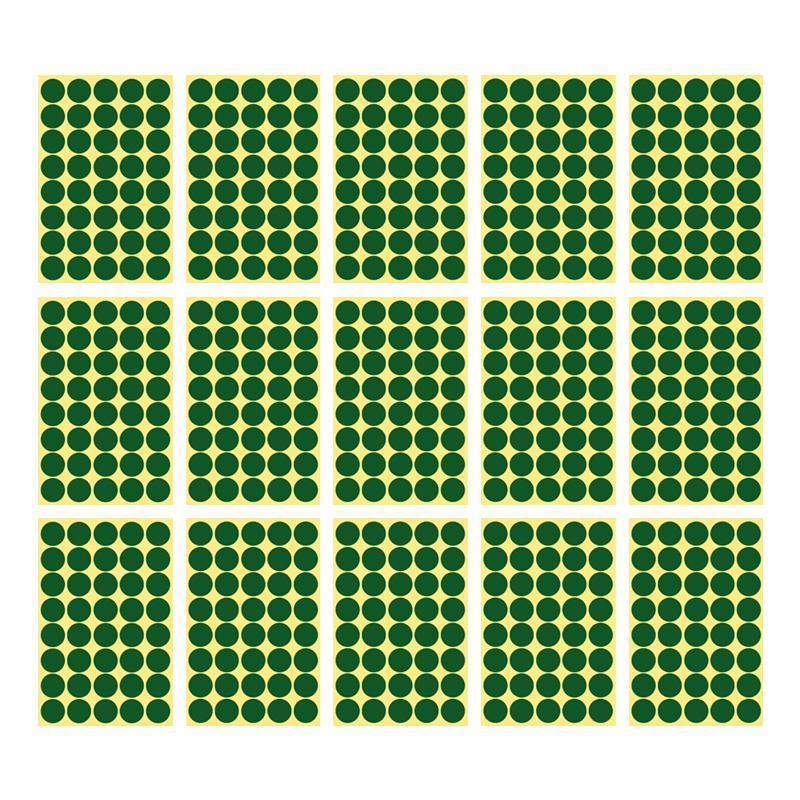 8/13/25/50mm Colour Sticker Dots Adhesive Round Labels Circular Scrapbooking Green - 25mm 40 Dots - 1 Sheet