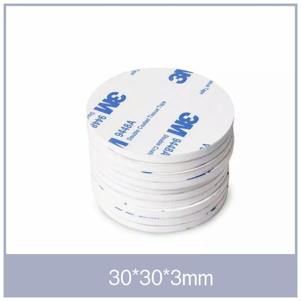 Round 40 x 3mm 3M Double Sided Foam Sticker Tape Side Wall Car Self Adhesive Pads - 4pcs