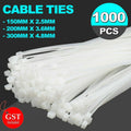 250-1000X Cable Ties Zip Ties Nylon Uv Stabilised Bulk White Clear Cable Tie - 4*150mm 500 PCS