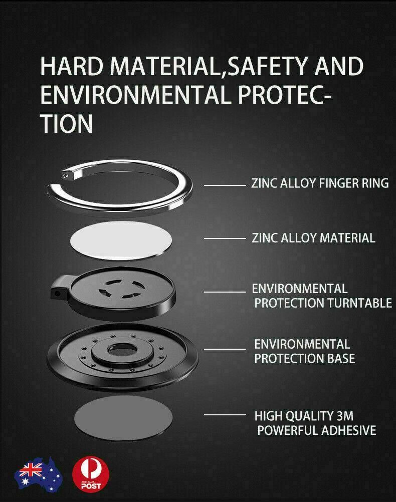 Iring Phone Ring Finger Holder Stand Car Mount Hook For Iphone Ipad Mobile Grip - C- Dark Blue