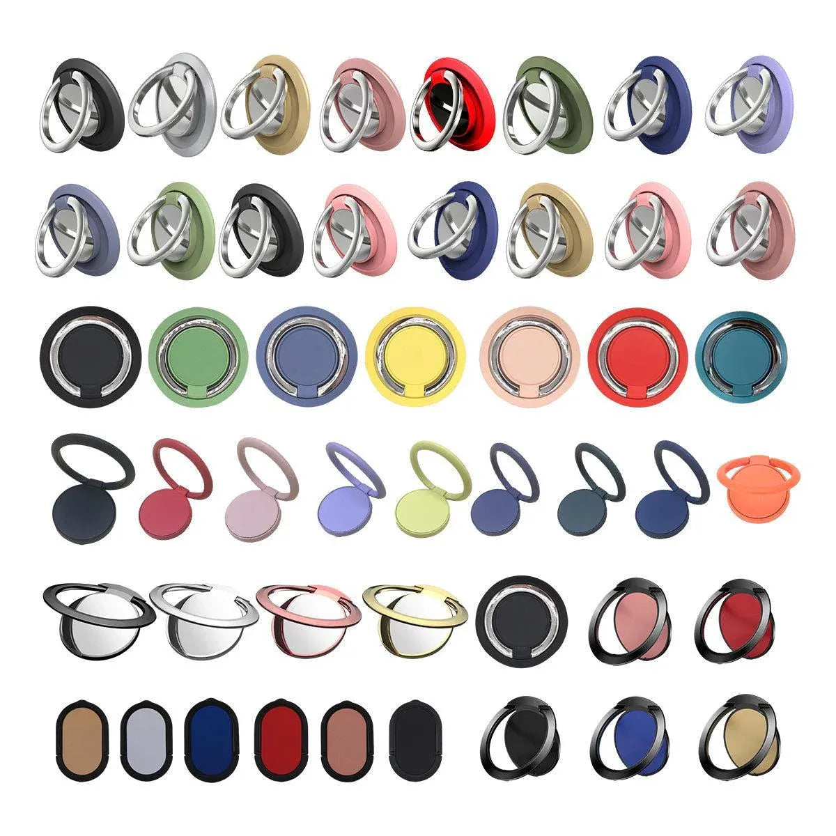 Iring Phone Ring Finger Holder Stand Car Mount Hook For Iphone Ipad Mobile Grip - E- Black