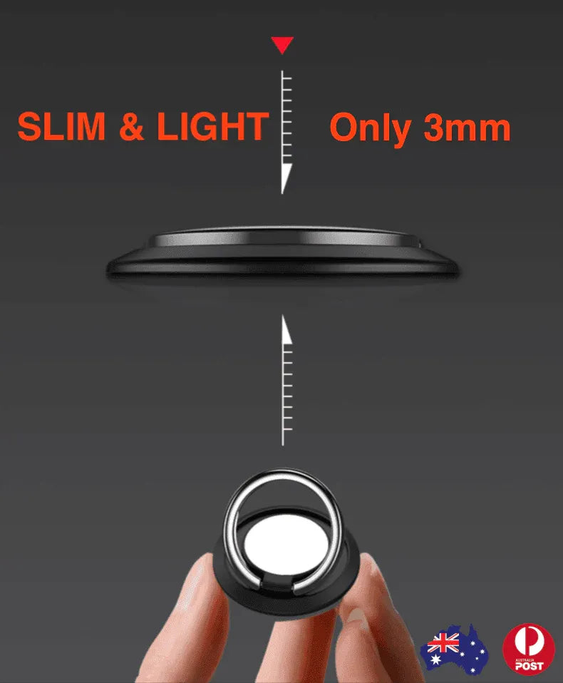 Iring Phone Ring Finger Holder Stand Car Mount Hook For Iphone Ipad Mobile Grip - E- Red