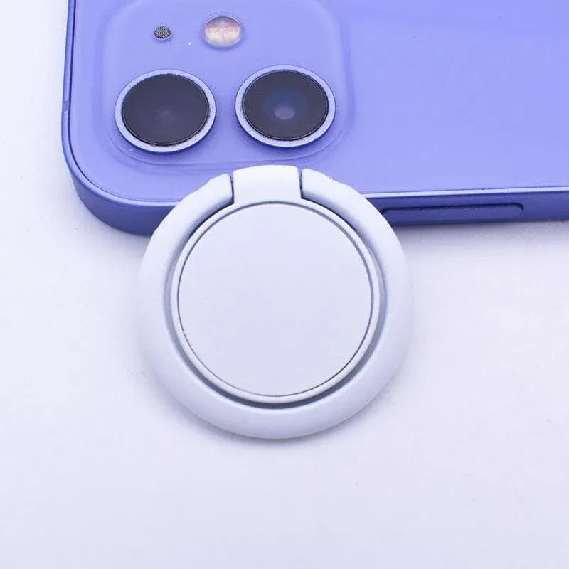 Phone Ring Bracket 360 Degree Rotation Solid Colour Mobile Holder Grip Stand - Red