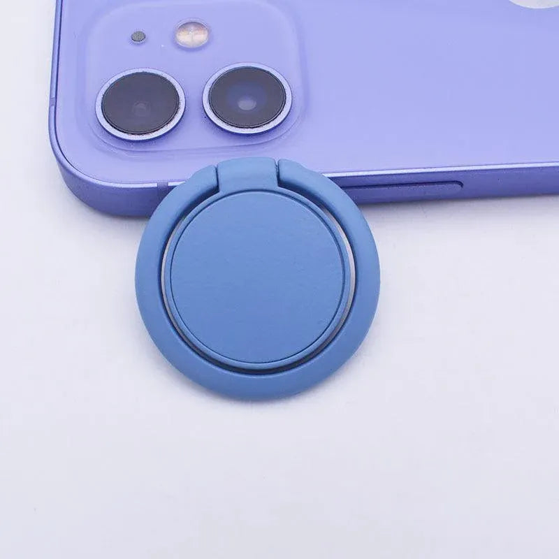 Phone Ring Bracket 360 Degree Rotation Solid Colour Mobile Holder Grip Stand - Red