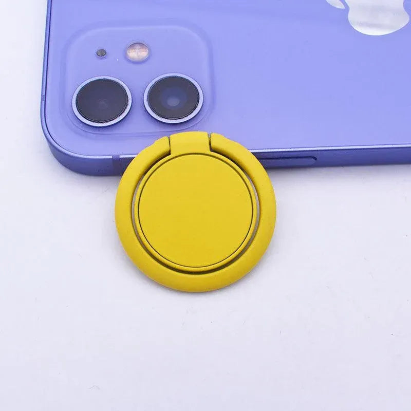 Phone Ring Bracket 360 Degree Rotation Solid Colour Mobile Holder Grip Stand - Red