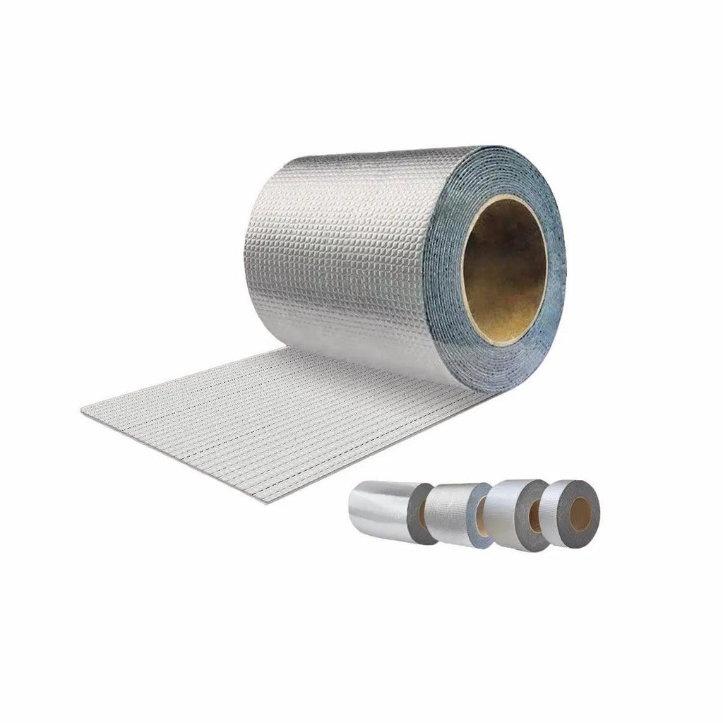 5M Waterproof Tape Butyl Rubber Aluminium Foil Roof Pipe Caravan Repair Flashing - 5cm* 5m* 1 Unit